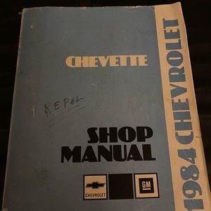 1984 Chevette Shop Manual part no ST-357-84 vintage